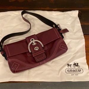Deep burgundy shoulder bag coach